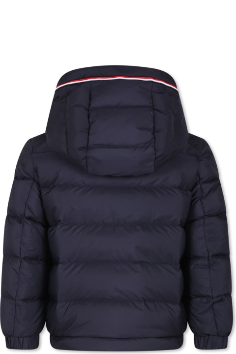 Moncler Coats & Jackets for Boys Moncler Blue Merary Down Jacket For Boy With Logo