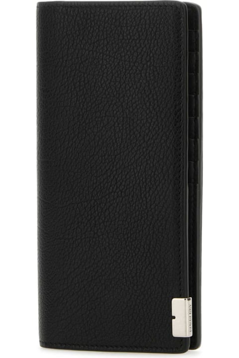 Burberry for Men Burberry Black Leather B Cut Wallet