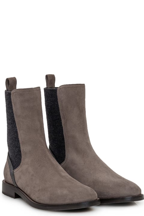 Boots for Women Brunello Cucinelli Suede Boot