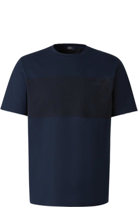 Topwear for Men Herno Short Sleeved Crewneck T-shirt Herno