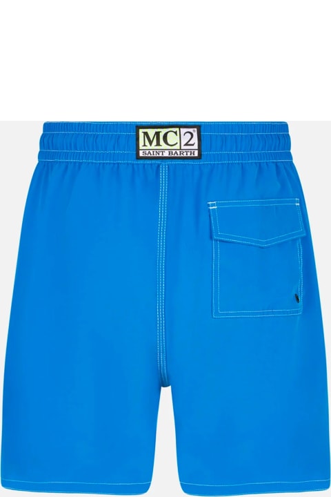 أدوات منزلية MC2 Saint Barth Long Stretch Bluette Comfort Surf Swim Shorts