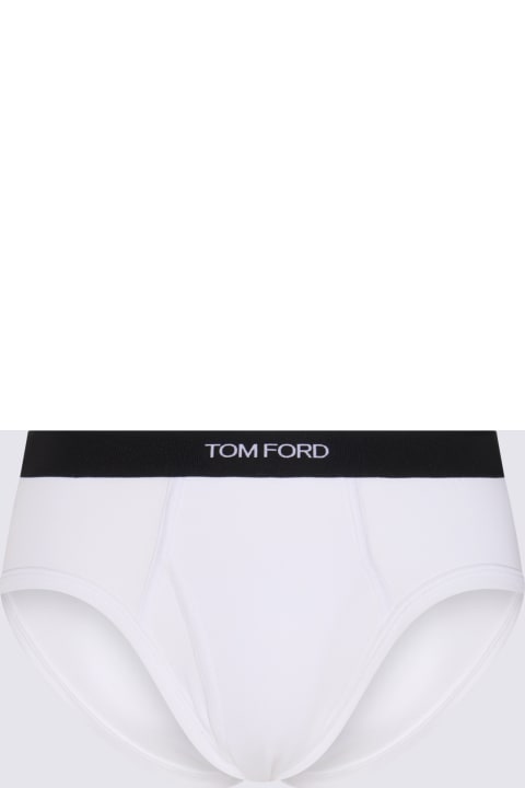 Underwear for Men Tom Ford Black And White Cotton Two Pack Briefs