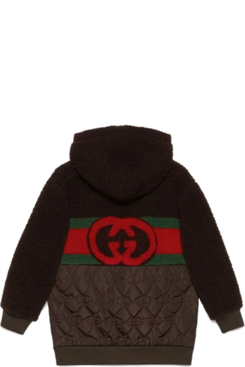 Coats & Jackets for Boys Gucci Gucci Kids Coats Brown
