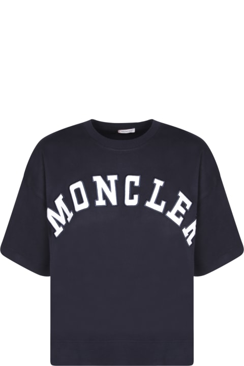 Moncler Clothing for Women Moncler Logo Printed Cropped T-shirt