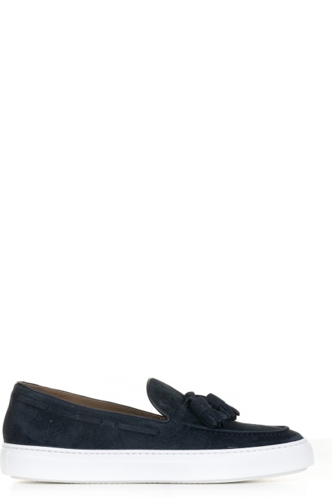 Fratelli Rossetti One Loafers & Boat Shoes for Men Fratelli Rossetti One Moccasin In Blue Suede And Rubber Sole