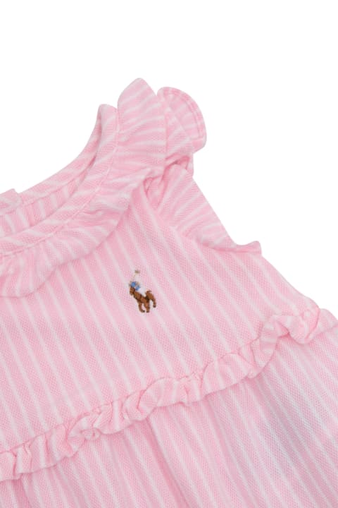 Topwear for Baby Girls Polo Ralph Lauren Pink Romper