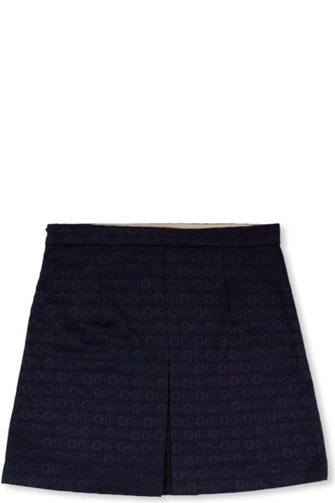 Gucci for Kids Gucci Logo Plaque Pleated Skirt