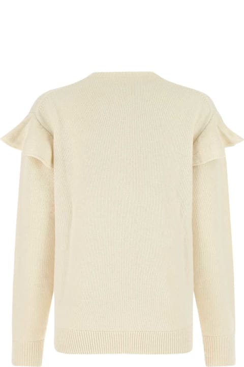 Chloé for Women Chloé Ivory Cashmere Oversize Sweater