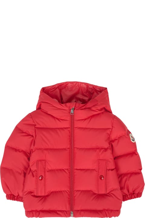 Homeware Moncler Red Taidu Down Jacket For Baby Boy With Logo