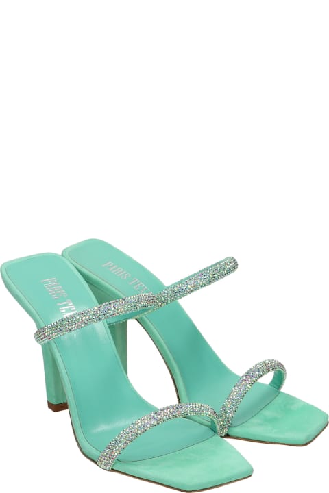 Holly Linda Sandals In Green Leather