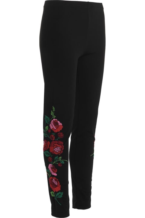 Floral Embroidery Leggings
