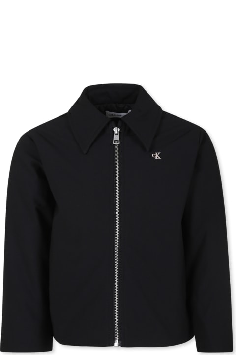 Calvin Klein معاطف وجواكت لـ أولاد Calvin Klein Black Jacket For Boy With Logo