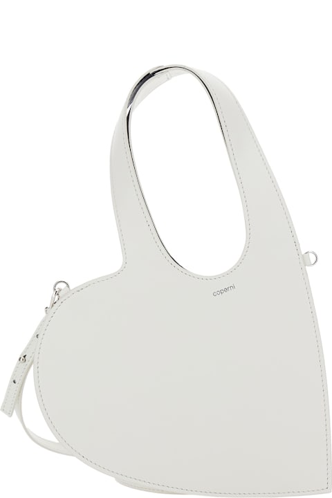 Coperni Bags for Women Coperni 'baby Heart' White Heart Shaped Crossbody Bag With Adjustable And Removable Shoulder Strap In Leather Woman