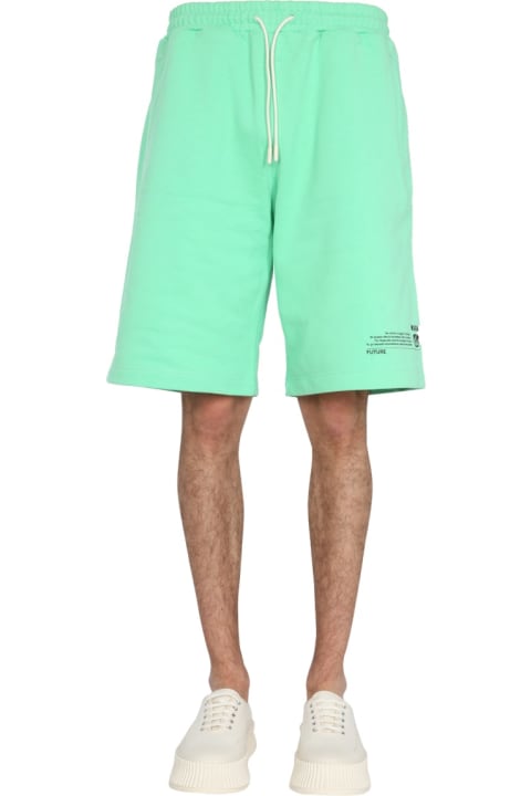 MSGM Pants for Men MSGM Fantastic Green Bermuda