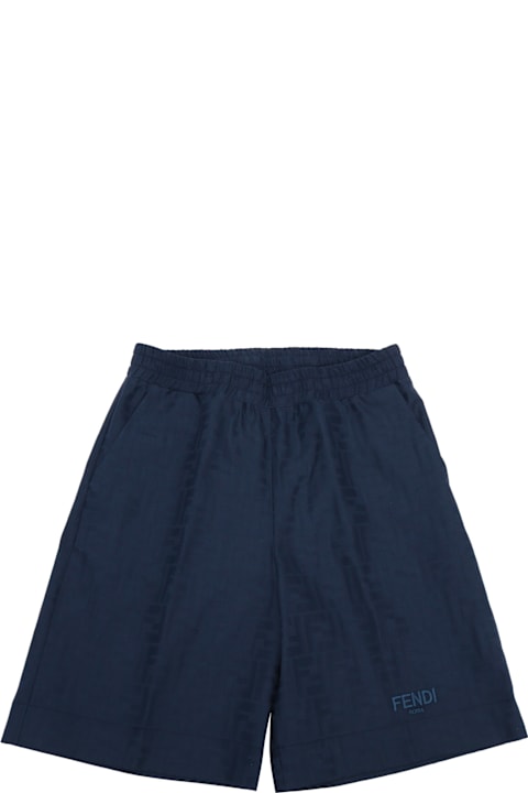 Fendi Bottoms for Boys Fendi Ff Cotton Shorts