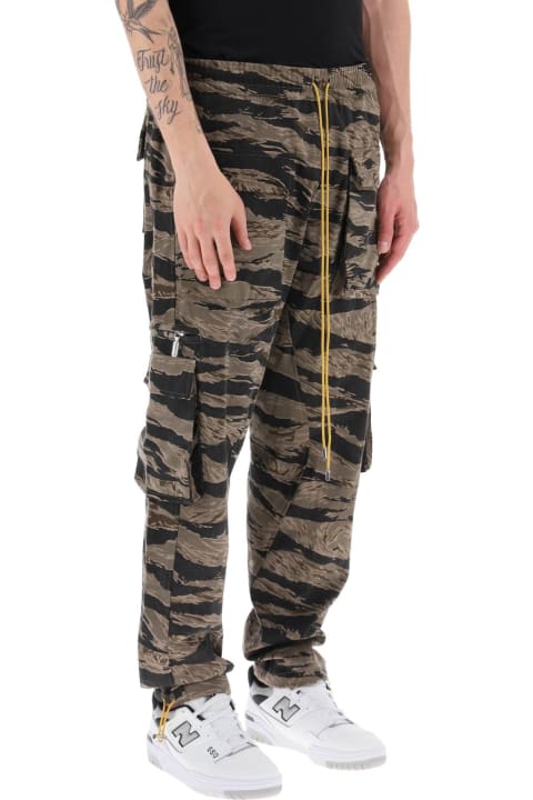 Rhude Pants for Men Rhude Cargo Pants With 'tiger Camo' Motif All-over