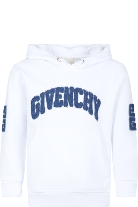 Givenchy Sale for Kids Givenchy White Sweatshirt For Boy With Logo