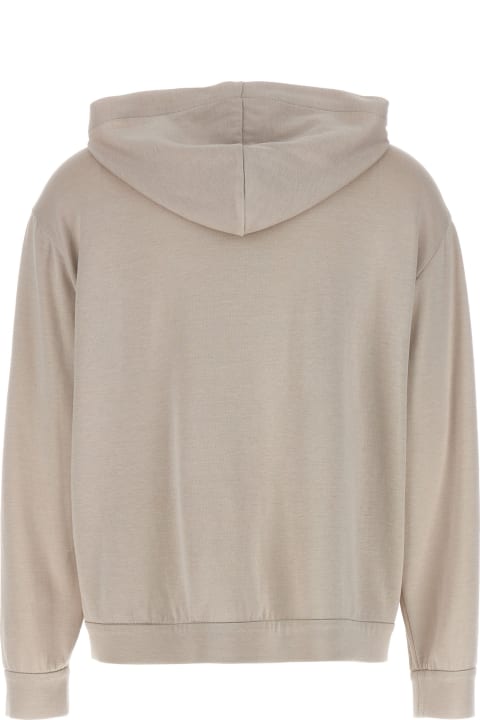 Brunello Cucinelli Clothing for Women Brunello Cucinelli Hoodie With Zip Closure In Cotton And Silk