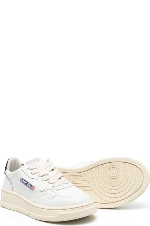 White 'medalist' Low Top Sneakers In Cow Leather