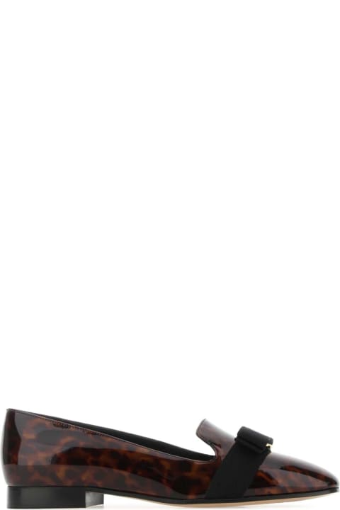 Ferragamo Shoes for Women Ferragamo Printed Leather Laufer Ballerinas