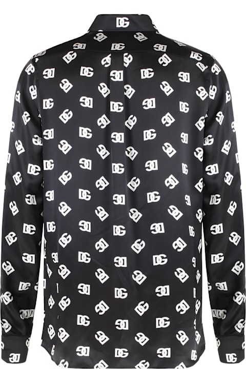 Dolce & Gabbana قمصان لـ القسم الرجالي Dolce & Gabbana Printed Silk Shirt