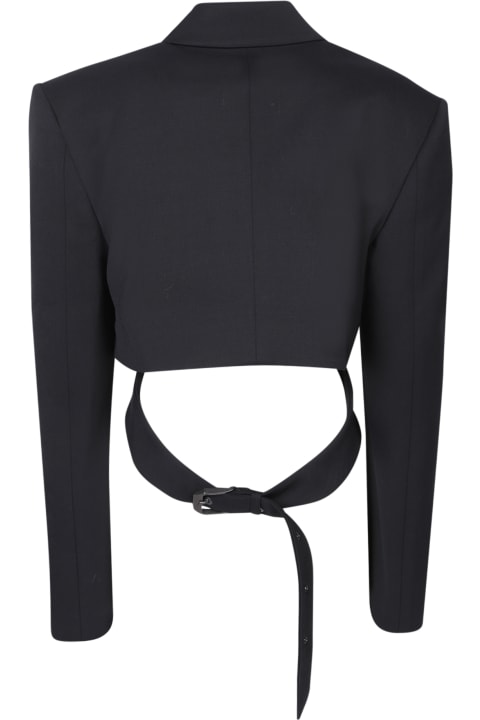SSHEENA Coats & Jackets for Women SSHEENA Cropped Buckle Jacket Black