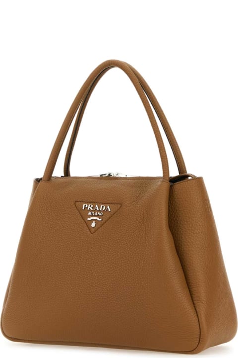 Bags Sale for Women Prada Brown Leather Large Handbag