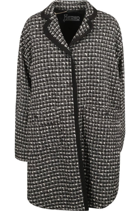 Herno Clothing for Women Herno Tweed Buttoned Coat