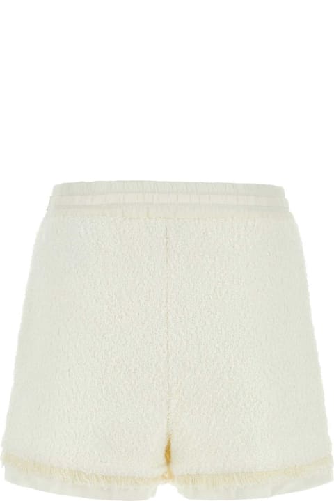 Moncler Clothing for Women Moncler Ivory Tweed Shorts