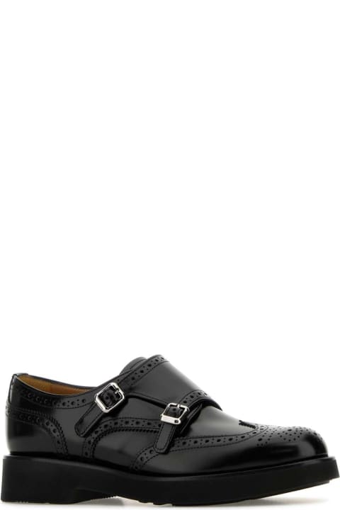 Church's Laced Shoes for Women Church's Black Leather Lana L Monk Strap Shoes