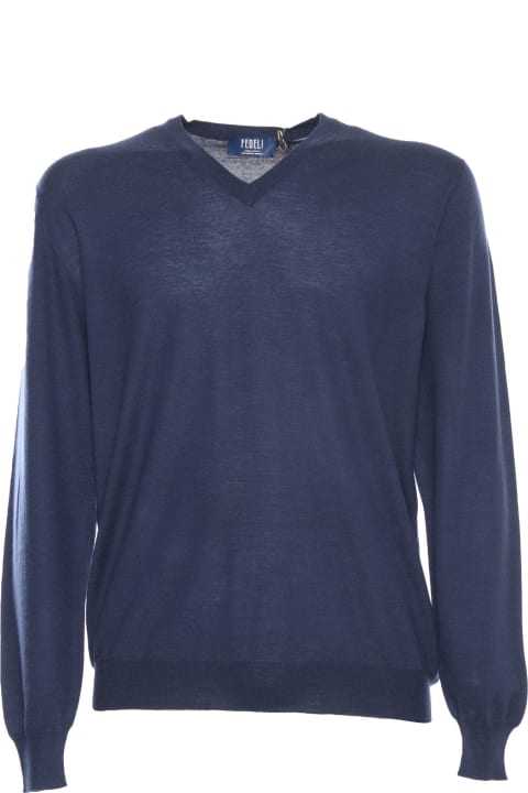 Clothing for Men Fedeli Blue Sweater