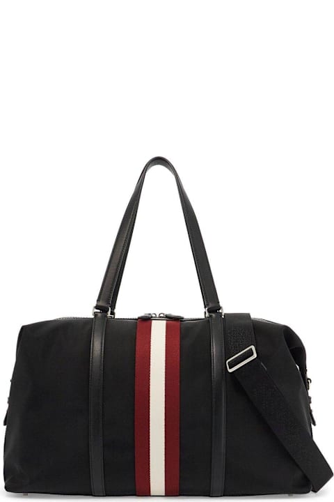 أدوات منزلية Bally Logo Patch Striped Travel Bag