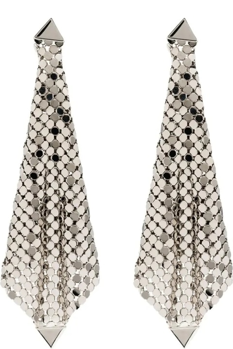 Jewelry for Women Paco Rabanne Silver Mesh Drop Earrings