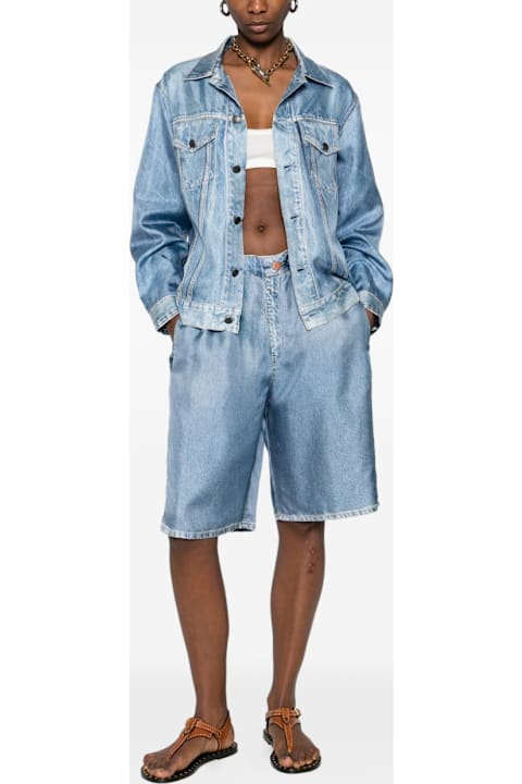 Pierre-Louis Mascia for Men Pierre-Louis Mascia Denim Print Silk Jacket