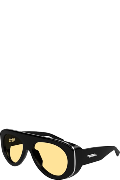 Bottega Veneta Eyewear Eyewear for Men Bottega Veneta Eyewear Bottega Veneta Bv1362s Linea Ribbon 005 Black Orange Sunglasses