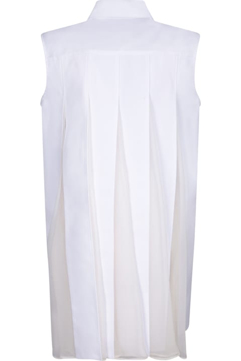 Fashion for Women Sacai White Striped Poplin Dress