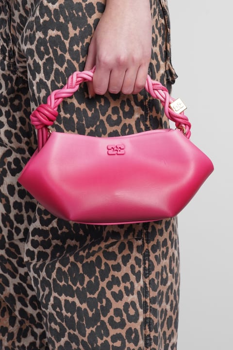 ウィメンズ Ganniのショルダーバッグ Ganni Bou Shoulder Bag In Rose-pink Leather