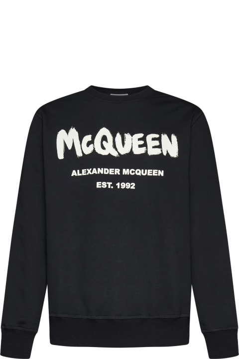 Alexander McQueen Fleeces & Tracksuits for Men Alexander McQueen Graffiti Print Sweater