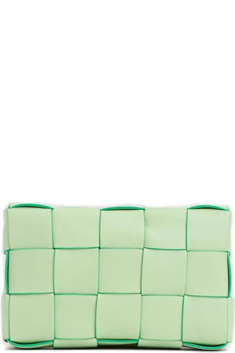 Bottega Veneta green ripstop drawstring backpack