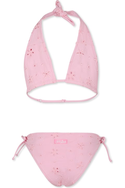 Homeware MC2 Saint Barth Pink Bikini For Girl With Flowers