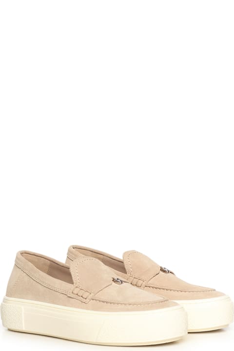 Hogan Crosswind Suede Loafers