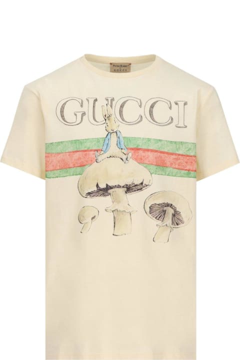 Gucci for Kids Gucci X Peter Rabbit Printed Jersey T-shirt