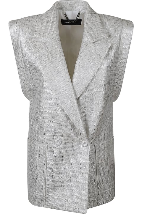 Federica Tosi Coats & Jackets for Women Federica Tosi Double-breasted Sleeveless Tweed Blazer