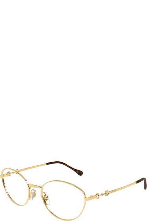 قفازات لـ السيدات Gucci Eyewear Gucci Gg1699o Linea Horsebit 001 Gold Trasparent Gloves