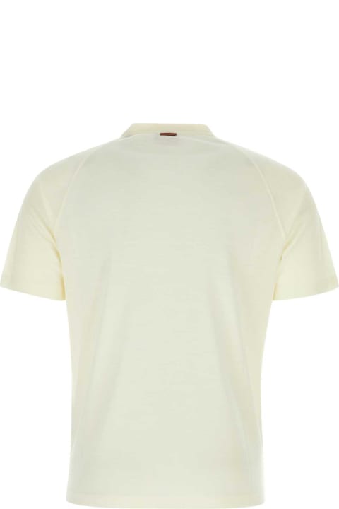 Zegna Clothing for Men Zegna Ivory Wool T-shirt