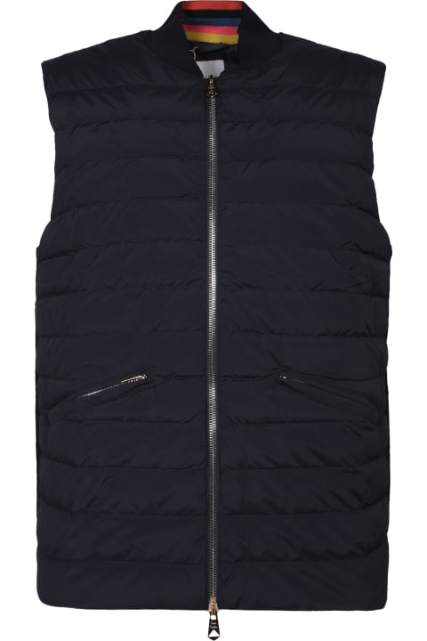 Paul Smith Coats & Jackets for Men Paul Smith Hybrid Down Blue Vest