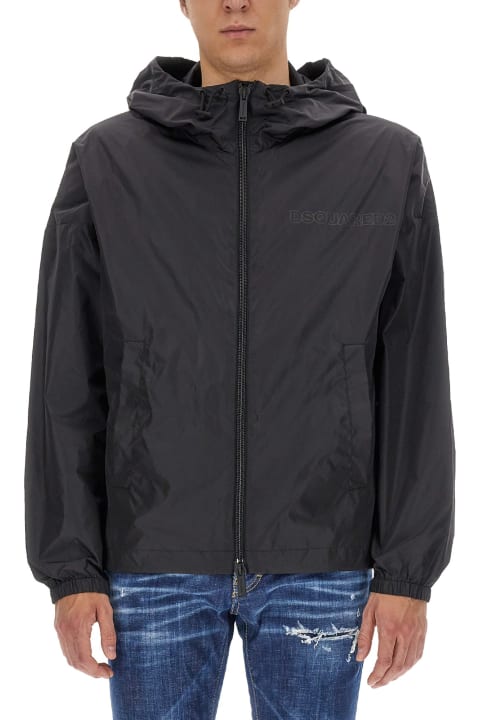 Dsquared2 Coats & Jackets for Men Dsquared2 Windbreaker With Logo Dsquared2