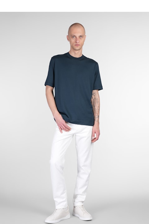 Zegna ملابس علوية لـ القسم الرجالي Zegna T-shirt In Green Cotton