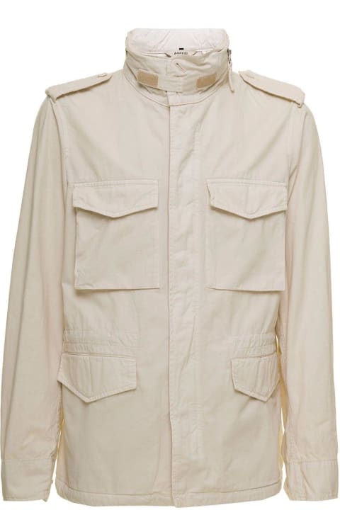 Aspesi for Men Aspesi Stand-up Collared Flap-pocketed Military Jacket