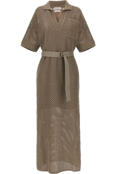 Dresses for Women Brunello Cucinelli Crochet-knit Midi Dress